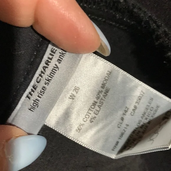 070 JEANS Joe’s Jeans Women’s Charlie High Waisted Skinny Ankle Black Size 26 - Picture 2 of 7